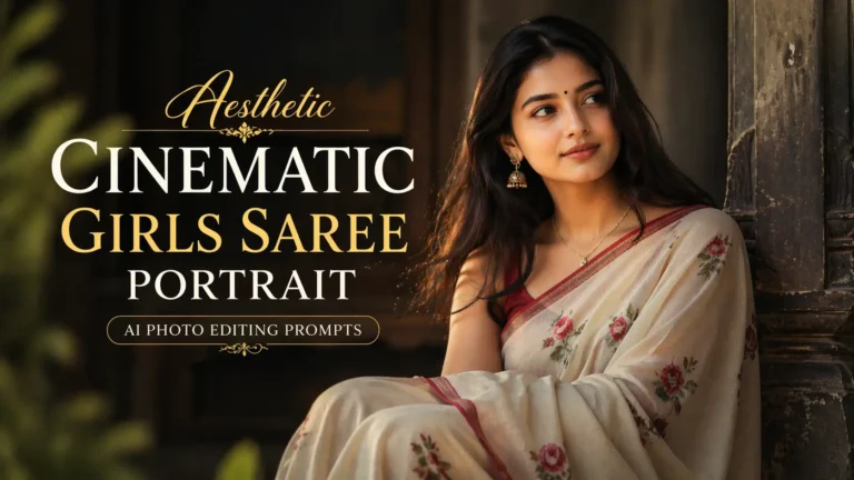 Aesthetic Girls Saree Portrait AI Photo Editing Prompts
