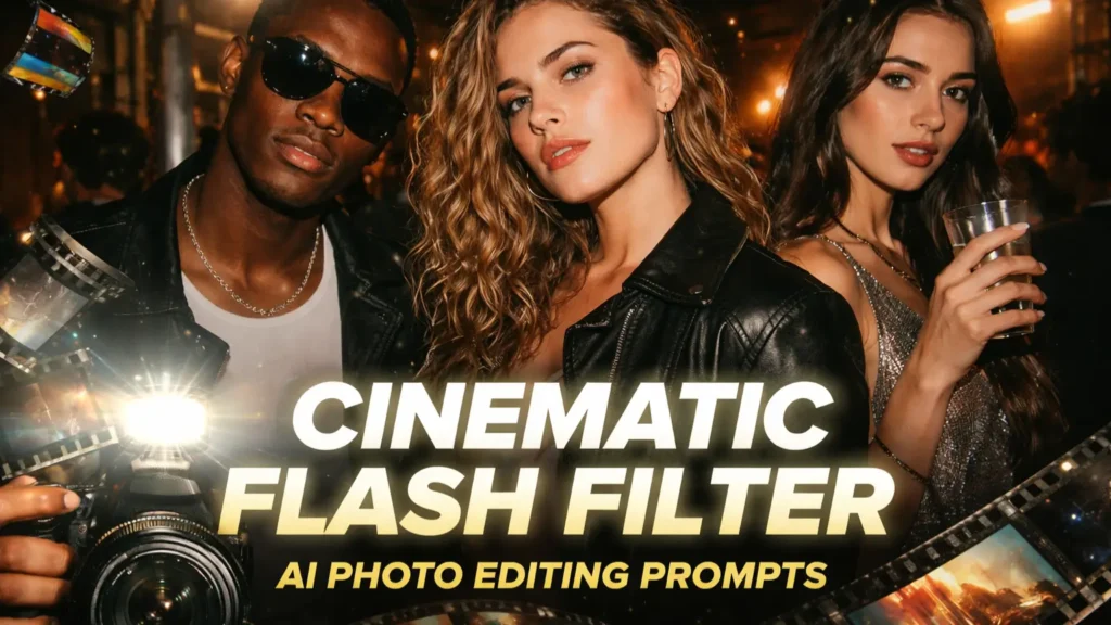 Cinematic Flash Filter AI Photo Editing Prompts