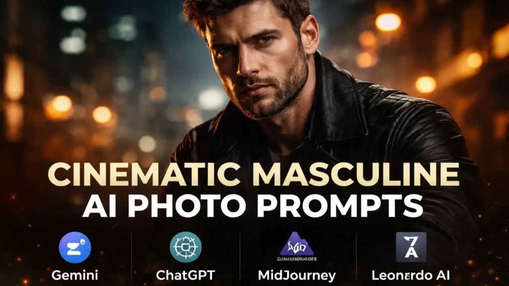 Cinematic Masculine Look AI Photo Prompt
