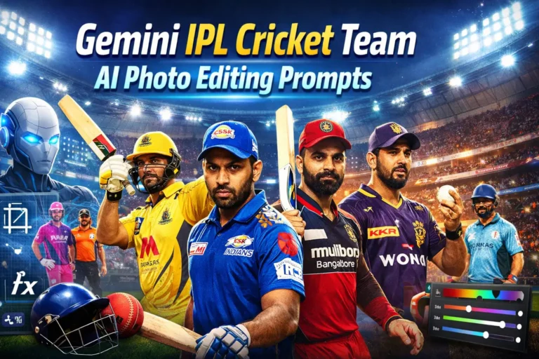 Gemini IPL Cricket Team AI Photo Editing Prompts 2026
