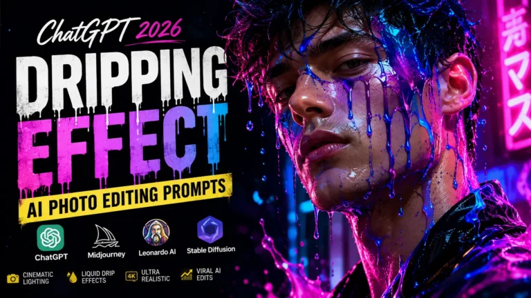 Dripping Effect AI Photo Editing Prompts ChatGPT 2026