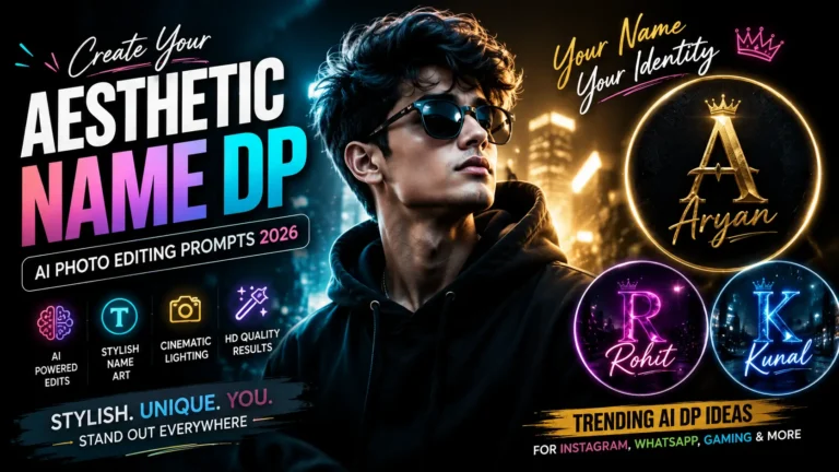 Aesthetic Name DP AI Photo Editing Prompts 2026