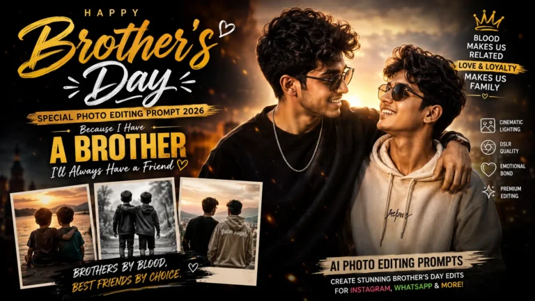Brother’s Day Special AI Photo Editing Prompts 2026