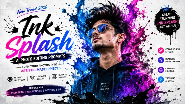 Ink Splash AI Photo Editing Prompts 2026 | Chatgpt Prompts
