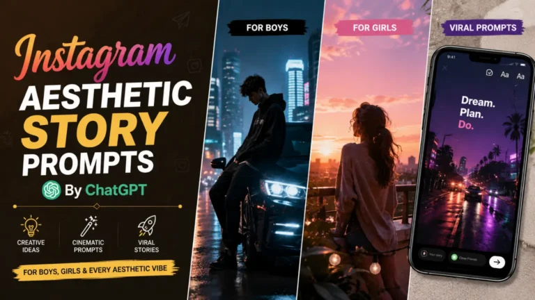 Instagram Aesthetic Story Prompts by ChatGPT for Boys & Girls