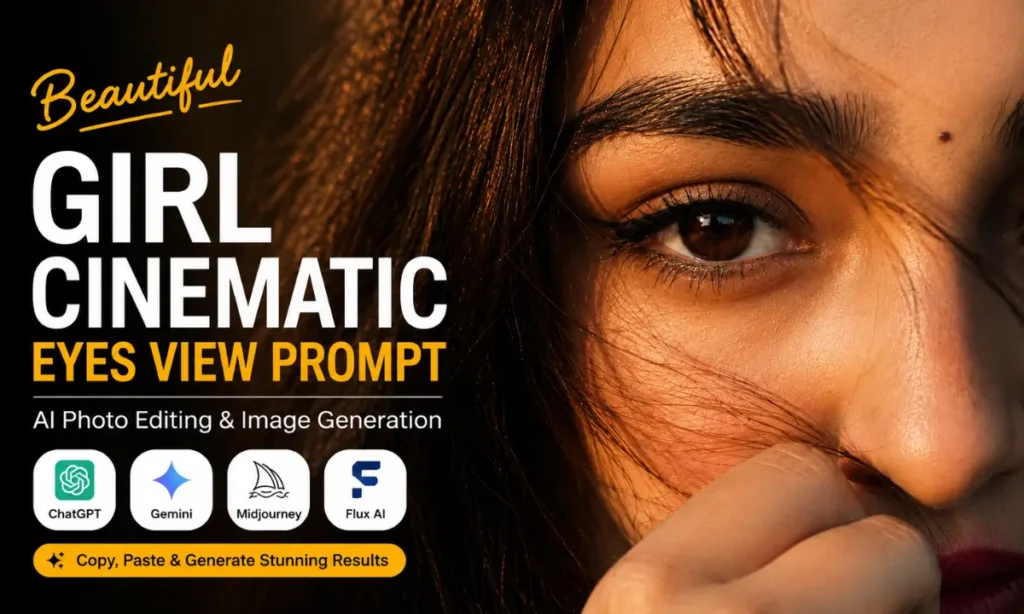 Beautiful Girl Cinematic Eyes View Prompt