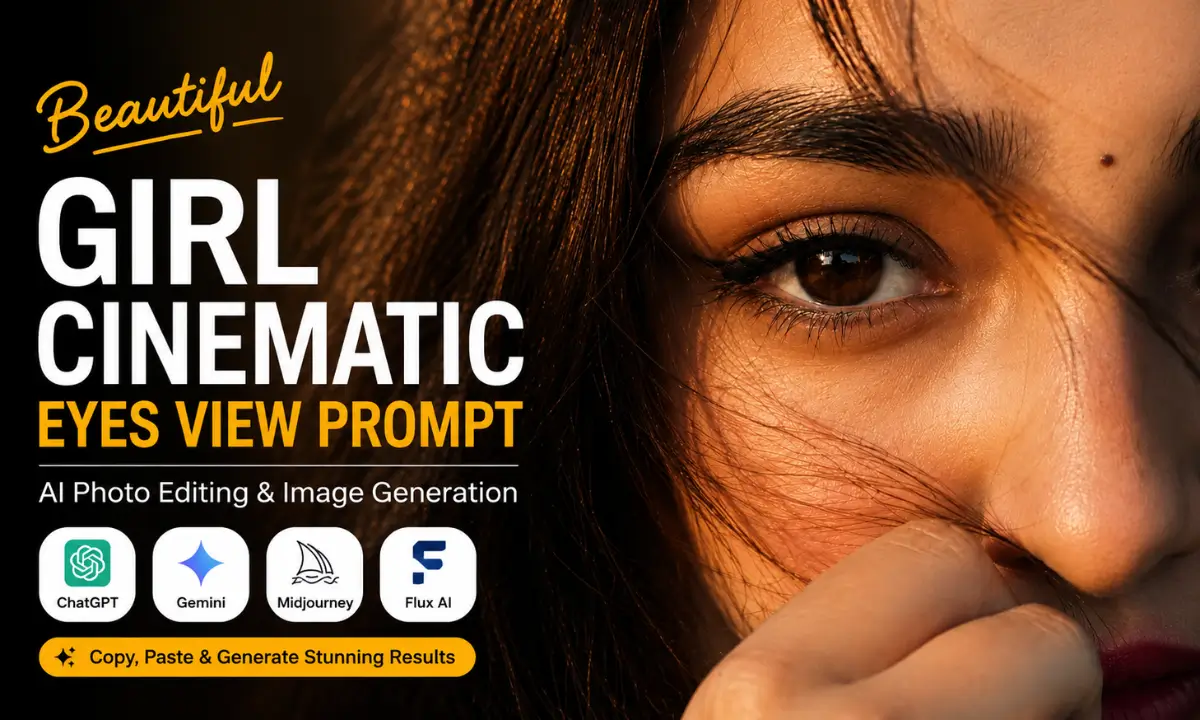 Beautiful Girl Cinematic Eyes View Prompt
