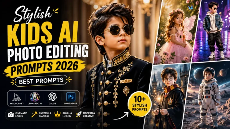 Stylish Kids AI Photo Editing Prompts 2026 | Best Prompts