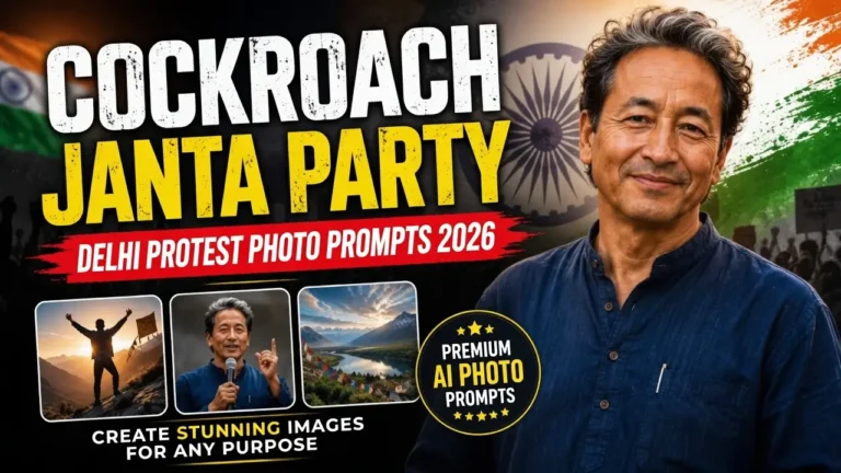 Cockroach Janta Party Delhi Protest Photo Prompt 2026