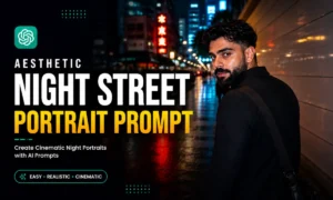 Aesthetic Night Street Photo Prompt