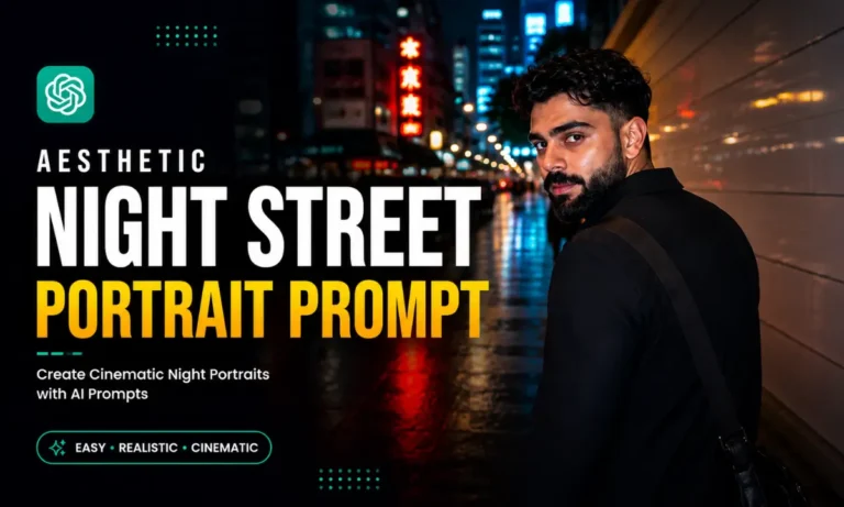 Aesthetic Night Street Photo Prompt