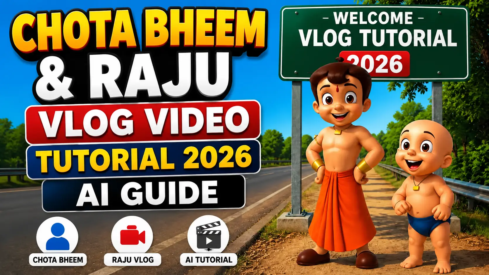 Chota Bheem & Raju Vlog Video
