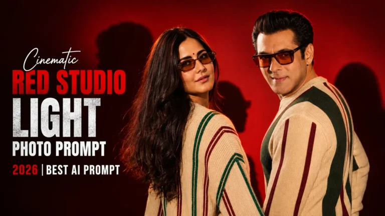 Cinematic Red Studio Light Photo Prompt 2026 | Best AI Prompt