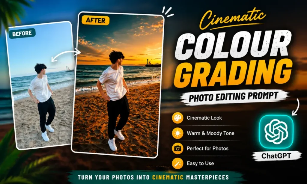 Cinematic Colour Grading Photo Editing Prompt