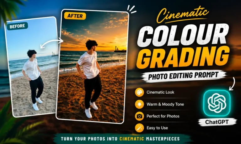Cinematic Colour Grading Photo Editing Prompt