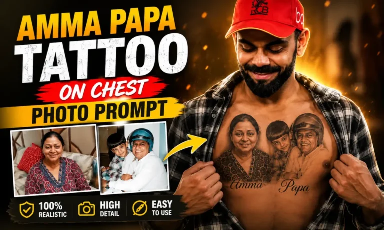Father Mother Tattoo On Chest Photo Prompt