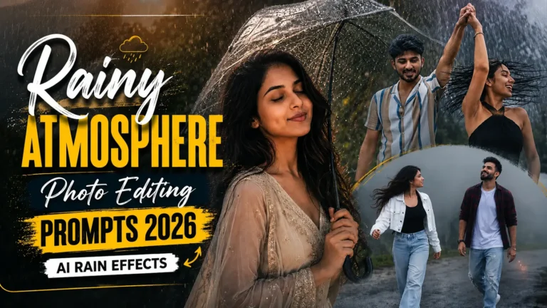 Rainy Atmosphere AI Photo Editing Prompts 2026