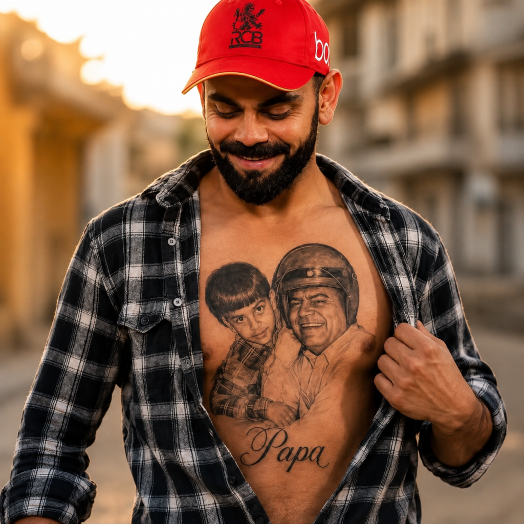 Papa tattoo on Chest Prompt