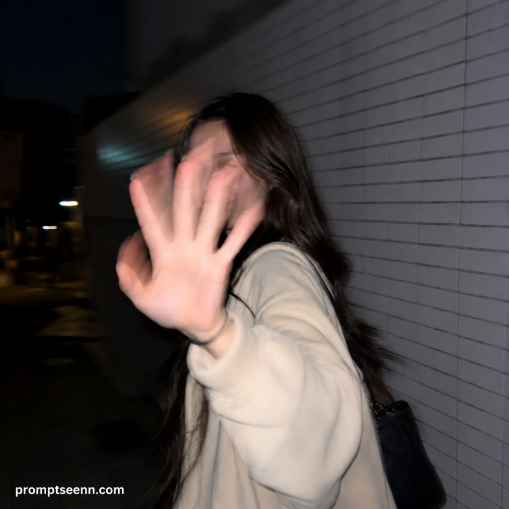 Aesthetic Night Street Girl Photo