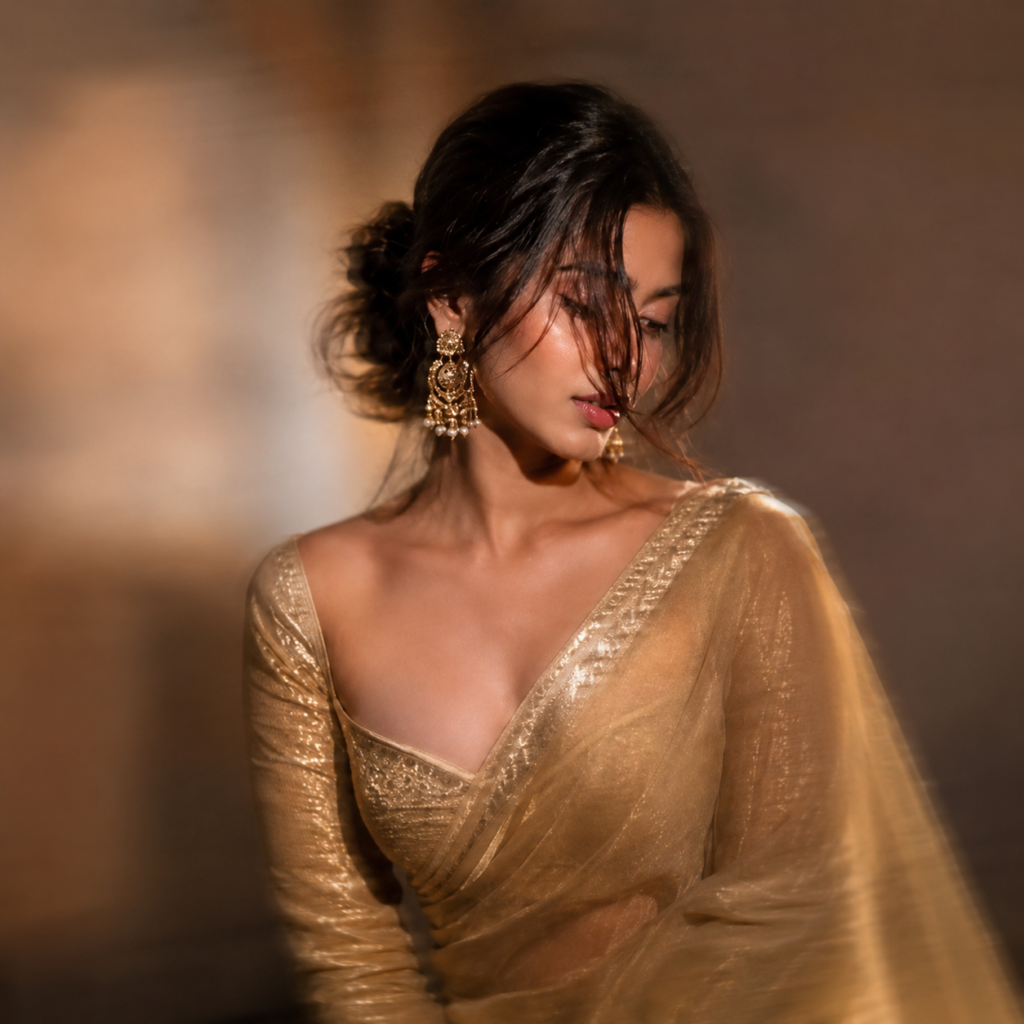 Blurry Saree Prompt For Girls